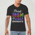 Proud Mom Of a 2022 Graduate Matching Tie Dye Graduation Men's V-Neck T-Shirt
