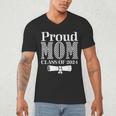 Proud Mom Of a 2024 Graduate Mama Checkered Graduation Men's V-Neck T-Shirt