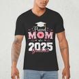 Proud Mom Of a 2025 Graduate Senior Mom Family Graduation Men's V-Neck T-Shirt