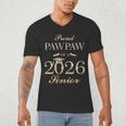 Proud Pawpaw Of A 2026 Senior Graduate Graduation Men's V-Neck T-Shirt