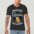Proud Queen PhD Doctorate Degree Graduation Woman Girl Men's V-Neck T-Shirt