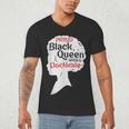 Proud Queen Shirt PhD Graduation Afro Doctorate Men's V-Neck T-Shirt