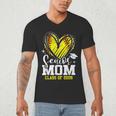 Proud Senior Mom Class Of 2026 Softball Graduation Heart Men's V-Neck T-Shirt