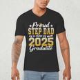 Proud Step Dad Of A Class Of 2025 Graduate Senior Graduation Men's V-Neck T-Shirt