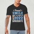 Proud Uncle Of A Class Of 2022 Graduate 22 Senior Graduation Men's V-Neck T-Shirt