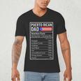 Puerto Rican Dad Nutrition Facts Pride Father's Day Men's V-Neck T-Shirt