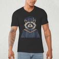Raccoon Graduation Men's V-Neck T-Shirt