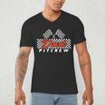 Race Car Birthday Party Racing Family Dad Pit Crew Men's V-Neck T-Shirt