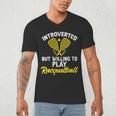 Racquetball Player Introvert Racquetball Men's V-Neck T-Shirt
