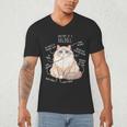 Ragdoll Cat Anatomy Cute Pet Mom Dad Cream Bicolor Men's V-Neck T-Shirt