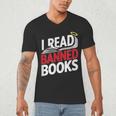 I Read Banned Books Defiant And Bold Men's V-Neck T-Shirt