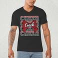 Red Sport Loud Proud Cheer Coach Dad Father's Day Men's V-Neck T-Shirt