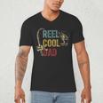 Reel Cool Dad Fishing Shirt Father's Day Fisherman Men's V-Neck T-Shirt