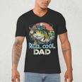 Reel Cool Dad Fishing Vintage Retro Father's Day Men's V-Neck T-Shirt