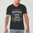 Retired 2026 Decoration Men Women Dad Grandpa Retirement Men's V-Neck T-Shirt