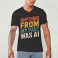 Retro AI Nostalgia Quote Distressed Vintage Men's V-Neck T-Shirt