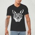 Retro Corgi Dad Dog Owner Pet Welsh Corgi Fathers Day Men's V-Neck T-Shirt Retro Corgi Dad Dog Owner Pet Welsh Corgi Fathers Day Men's V-Neck T-Shirt