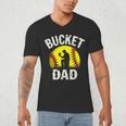 Retro Daddy Bucket Dad Softball Girl Men's V-Neck T-Shirt