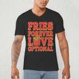 Retro Fast Food Nostalgia Vintage Diner Fries Shakes Burgers Men's V-Neck T-Shirt