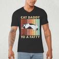 Retro Fat Chonk Dad Tee Cat Daddy To A Fatty Men's V-Neck T-Shirt Retro Fat Chonk Dad Tee Cat Daddy To A Fatty Men's V-Neck T-Shirt