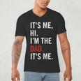 Retro It's Me Hi I'm The Dad It's Me For Dad Men's V-Neck T-Shirt