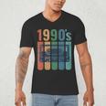 Retro Nineties Style Audio Tape Nostalgia Year 1990 Men's V-Neck T-Shirt