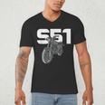 Retro Simme Moped Nostalgia Eastern Block Schwalbe Driver DDR Men's V-Neck T-Shirt