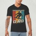 Retro Snowboard Dad Snowboarding Father Snowboarder Dad Men's V-Neck T-Shirt