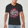 Retro Graphic Print With a Touch Of Nostalgia Men's V-Neck T-Shirt