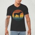 Rhodesian Ridgeback Vintage Retro Dog Mom Dad Men's V-Neck T-Shirt