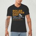 Roller Coaster Dad Definition Best Dad Ever Men's V-Neck T-Shirt Roller Coaster Dad Definition Best Dad Ever Men's V-Neck T-Shirt