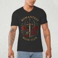 Romantasy Book Club Coffee Sword Roses Men's V-Neck T-Shirt