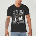 Run Like Mr Collins Just Proposed Vintage Book Quote Men's V-Neck T-Shirt