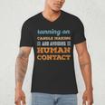 Running On Candle Making Social Introvert Humor Vintage Men's V-Neck T-Shirt