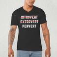 Sarcastic Introvert Extrover Pervert Men Women Men's V-Neck T-Shirt