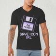 Save Icon IRL Retro Tech Humor Floppy Disk 90s Nostalgia Men's V-Neck T-Shirt