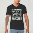 Schwangerschaft Verknden Geschenk Zocker New Character Created Pregnancy Announcement Dad Gamer Men's V-Neck T-Shirt