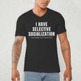 Selective Socialization For Introverts And Shy People Men's V-Neck T-Shirt