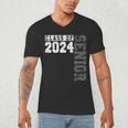 Senior 2024 Class Of 2024 Seniors Graduation 2024 Senior 24 Men's V-Neck T-Shirt