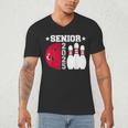 Senior 2025 Bowling Player Class Of 2025 Graduation Seniors Men's V-Neck T-Shirt
