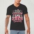 Senior 2026 Class Of 26 Coquette Pink Bow Graduation Cousin Men's V-Neck T-Shirt