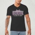 Senior 2026 Coquette Bow Class Of 2026 Graduation Graduate Men's V-Neck T-Shirt