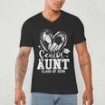 Senior Aunt Class Of 2026 Soccer Graduation Heart Men's V-Neck T-Shirt