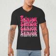 Senior Class Of 2026 Pink Coquette Bow Graduation 2026 Men's V-Neck T-Shirt