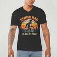 Senior Dad Class Of 2026 Bigfoot Vintage Graduation Men's V-Neck T-Shirt