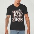 Senior Dad Class Of 2026 Graduate Baseball 2026 Graduation Men's V-Neck T-Shirt
