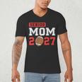 Senior Football Mom 2027 Team Class Of 2027 Graduation Mom Men's V-Neck T-Shirt