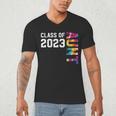 Senior Graduation Class Of 2023 Aunt Senior Tie Dye Men's V-Neck T-Shirt