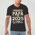 Senior Graduation Proud Papa 2025 Graduate Class Matching Men's V-Neck T-Shirt