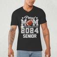 Senior Mom Class Of 2024 Football Proud Mom Graduation Men's V-Neck T-Shirt